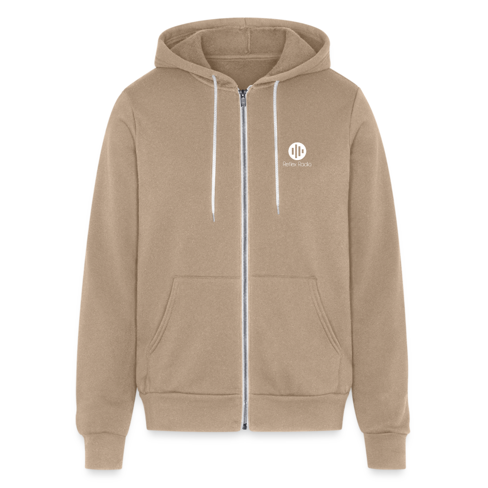 Bella + Canvas Unisex Full Zip Hoodie - tan