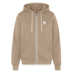 Bella + Canvas Unisex Full Zip Hoodie - tan